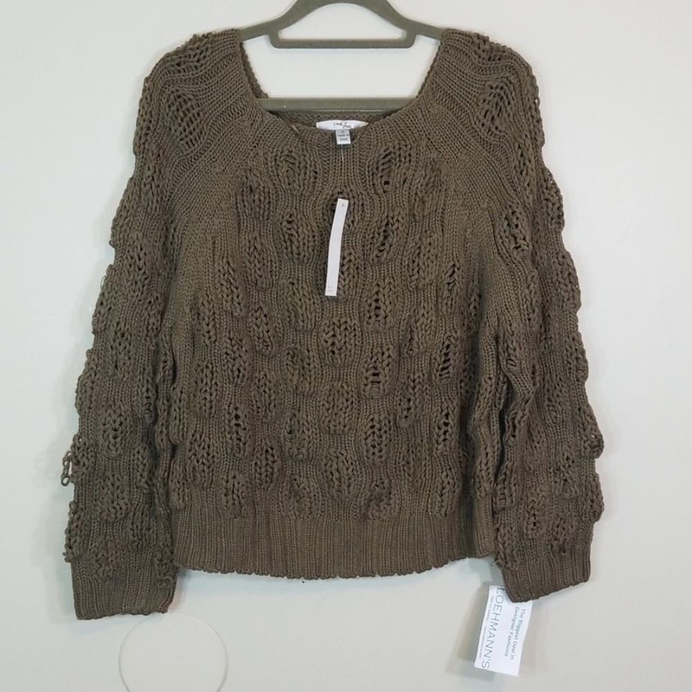 One7six Knit Olive Sweater NWT